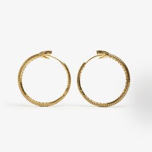 Ask & Embla Gold Snake Hoop “OUROBOROS EARRINGS”